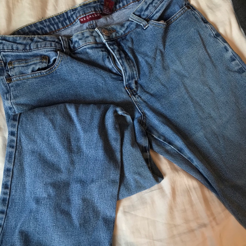 Vintage / Y2K low waist blue jeans. Women 12.